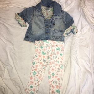 Jean jacket and matching leggings